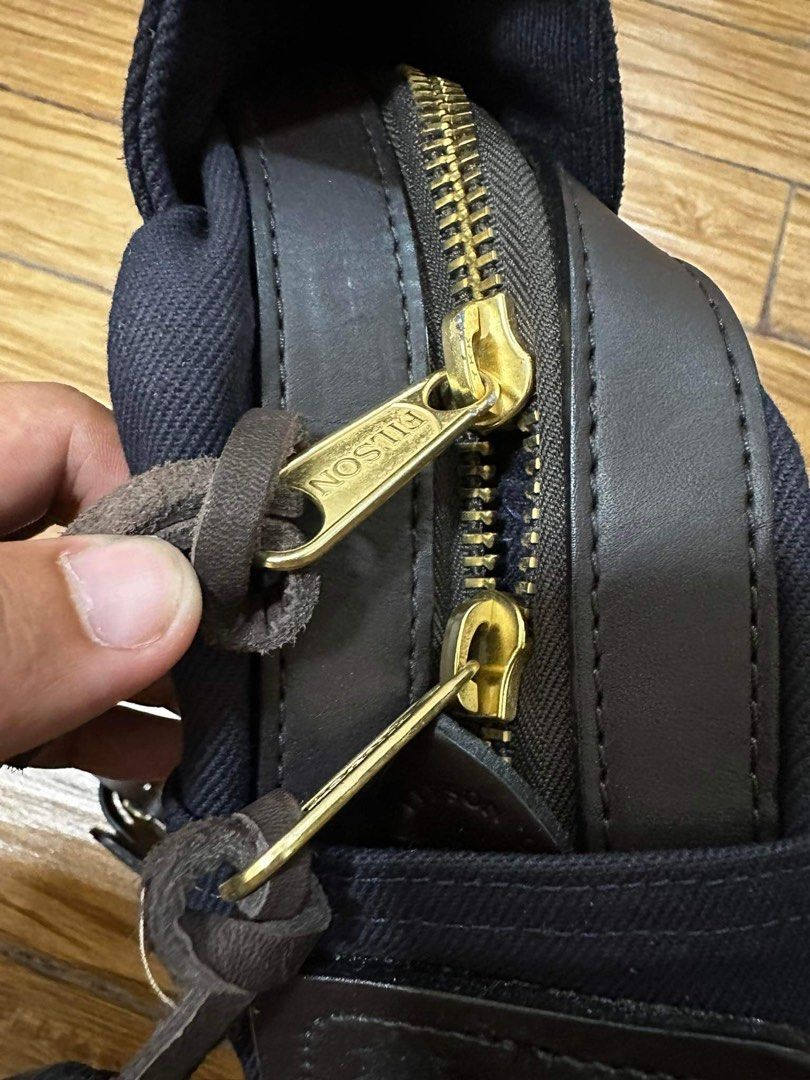 Filson Navy Messenger Bag on Carousell