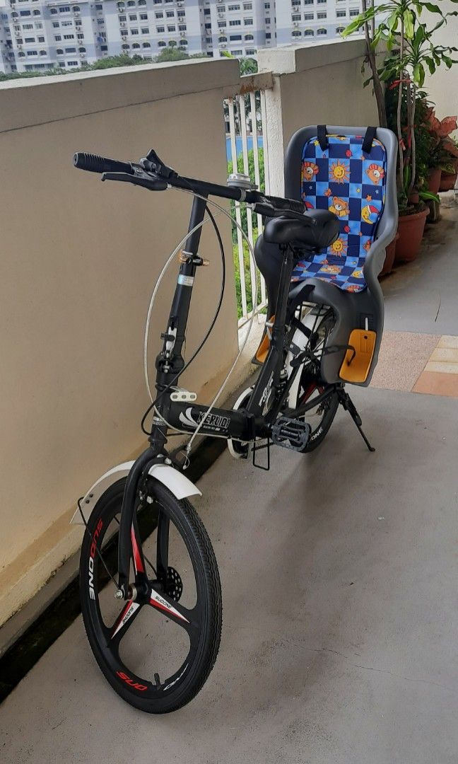 Foldable bicycle with Baby Seat, Sports Equipment, Bicycles & Parts