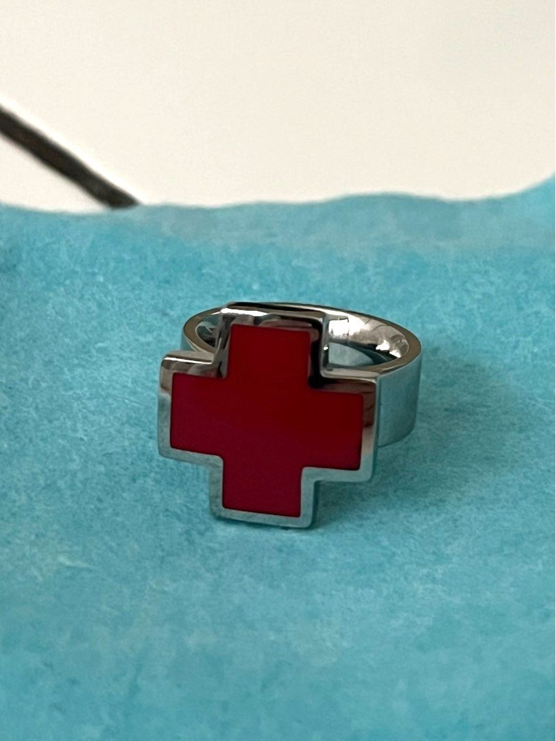 Folli Follie Red Cross Ring