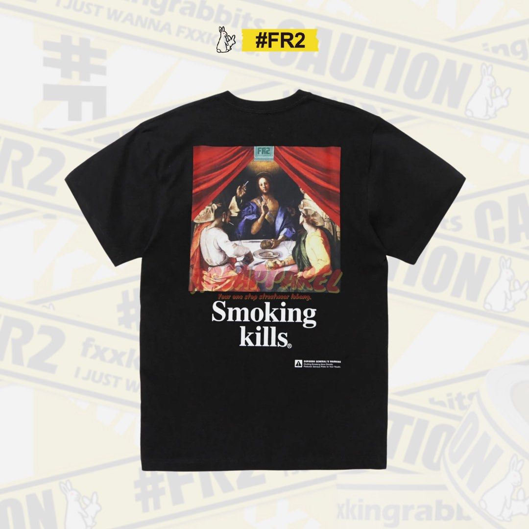 Ready-Stock] FR2 The Scene Smoking Kills Tee, Men's Fashion, Tops