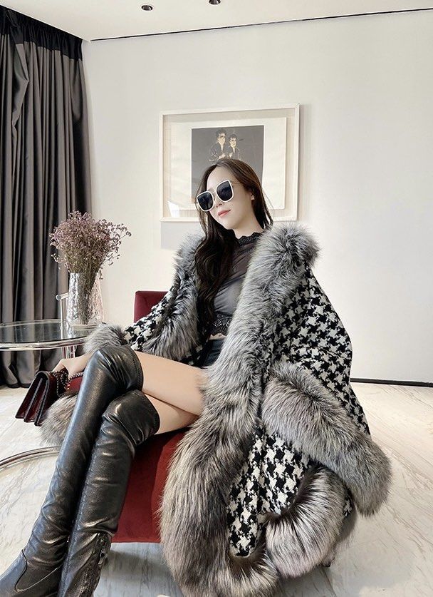 Fur Coat winter clothing party outfit