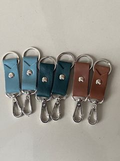 6 pcs Genuine leather keychains