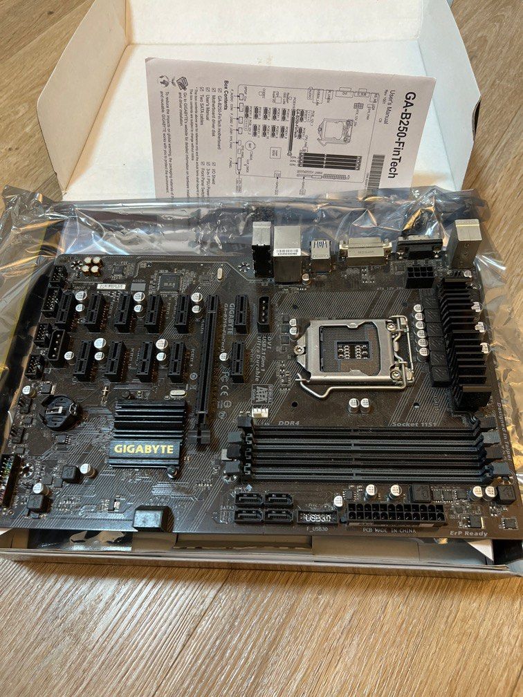 Gigabyte B250 Fintech Design for Mining Computers Tech Parts