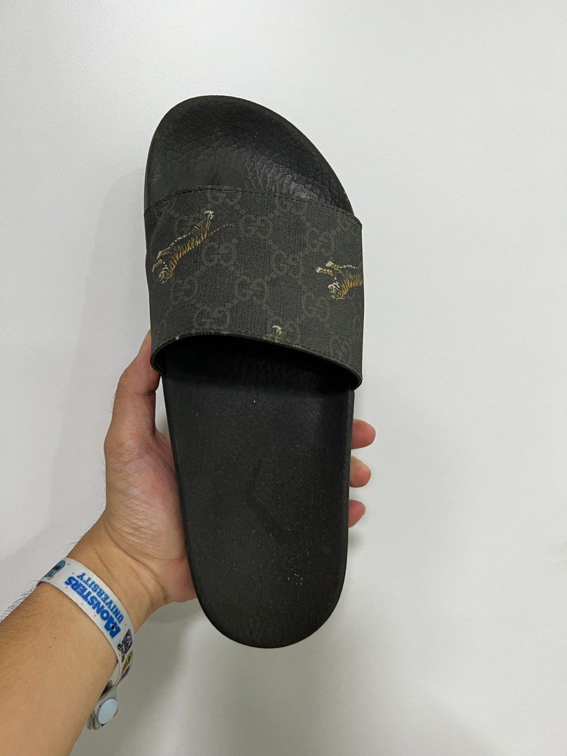 Mens black gucci clearance slides