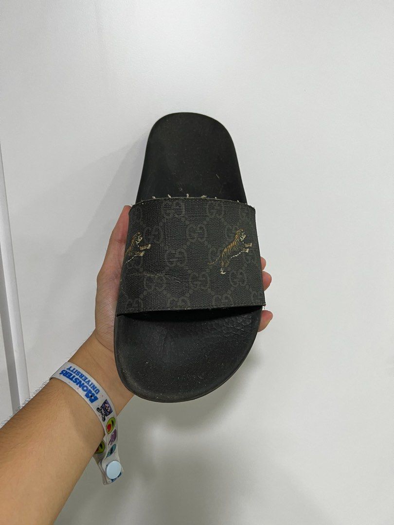 Gucci Tiger Slides Men s Fashion Footwear Flipflops and Slides