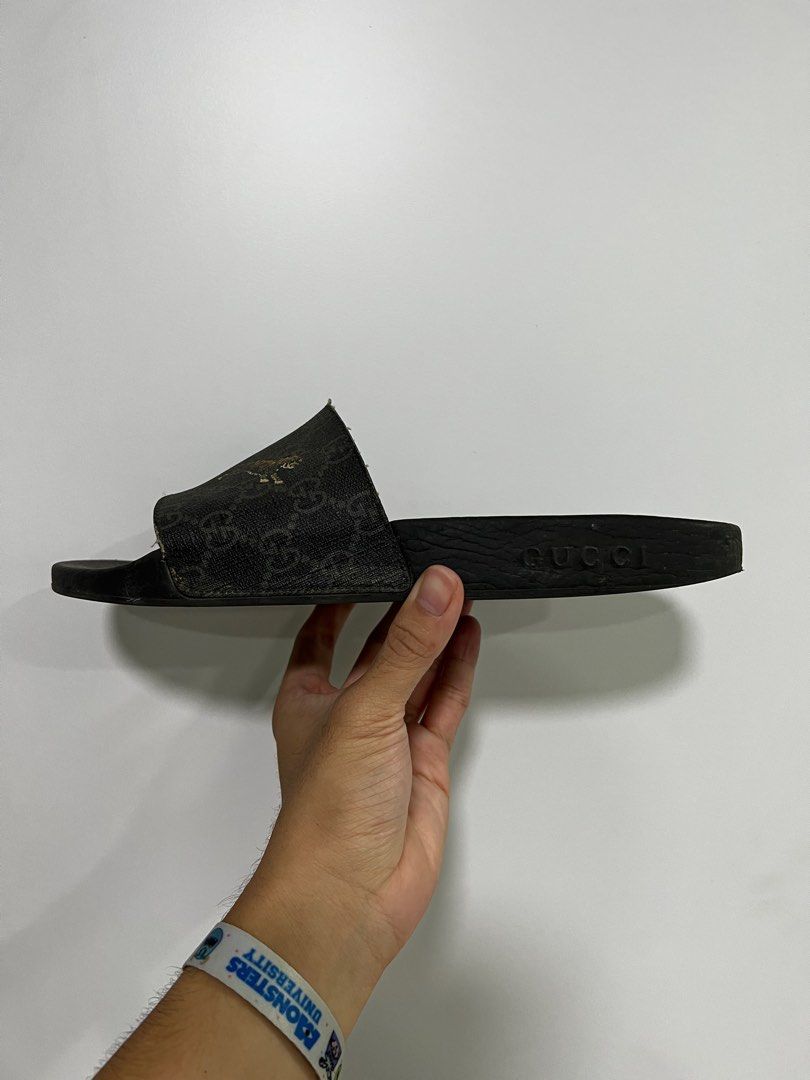 Gucci pursuit tiger best sale slides
