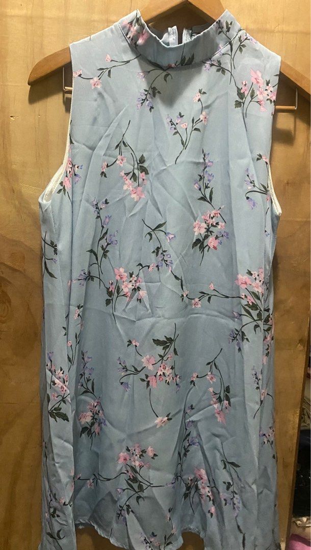 Haltered BKK mini dress (Category: Dresses) located in Quezon City. Submitted by peachyps (Listing ID 1239384053, Image 1). Description: Dainty mini dress with floral detail. Could fit XS to semi- medium frame..