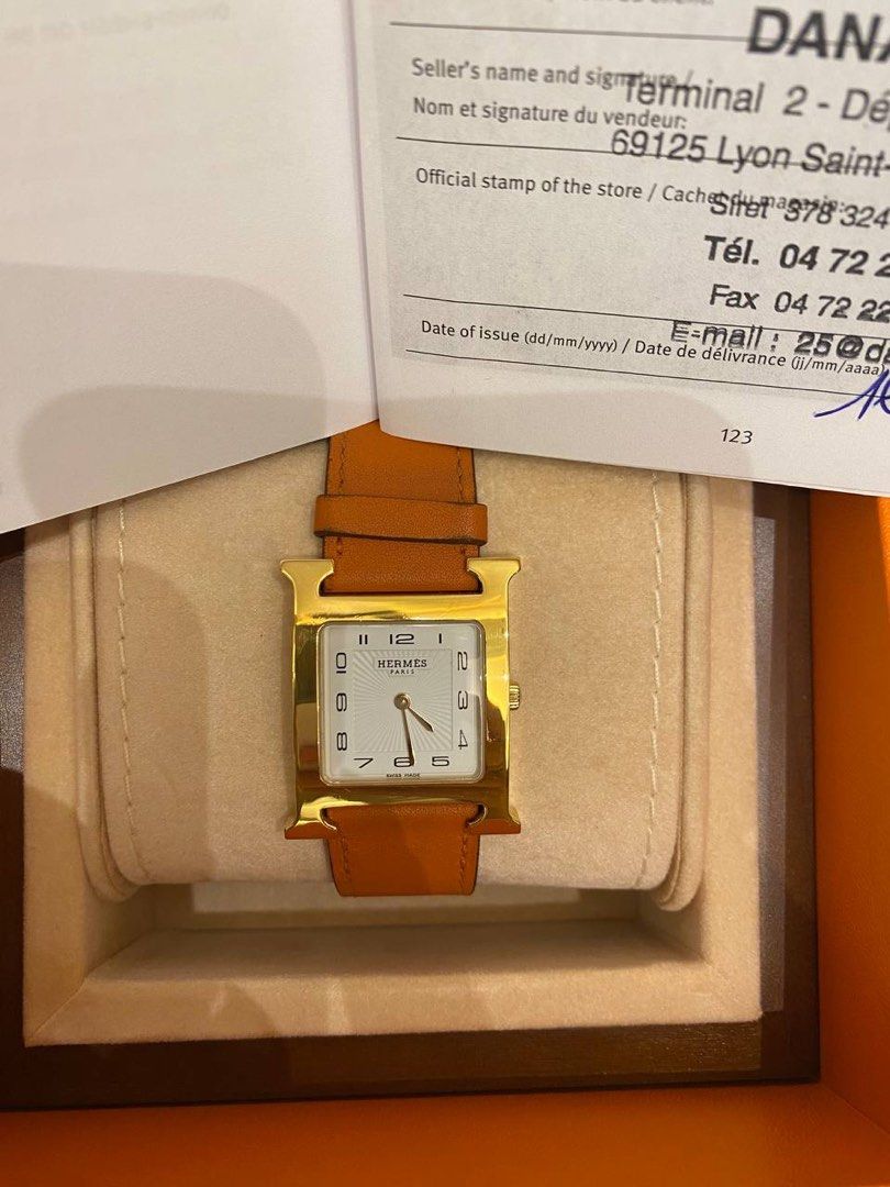 HERMES LADY H MM DOUBLE TOUR REF HH1.201 QUARTZ 30MM YEAR 2021