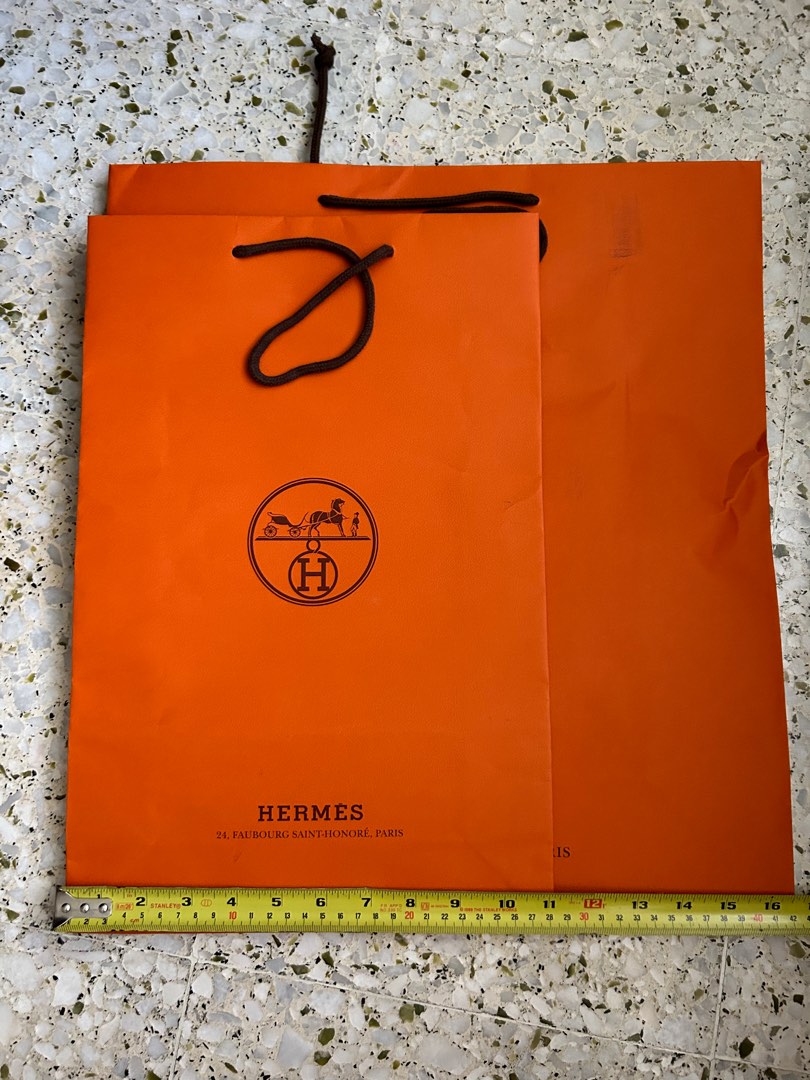 Hermes paper bags, Luxury, Bags & Wallets on Carousell