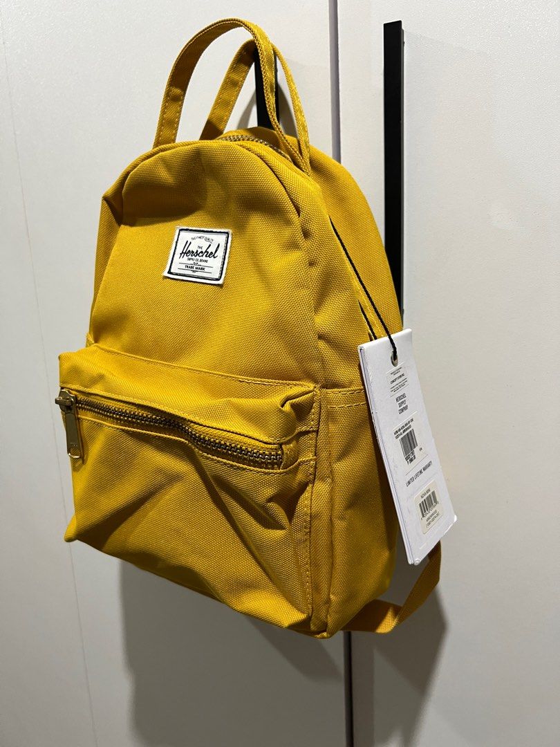 Herschel 9L Nova Mini Arrowwood Yellow Pre Loved with Receipt