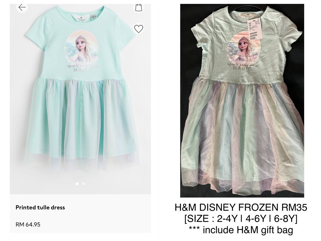 H and sale m frozen dress