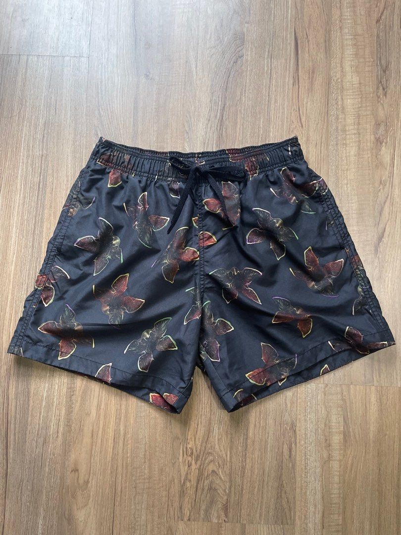 H M x Stranger Things Swimshorts Men s Fashion Bottoms Shorts