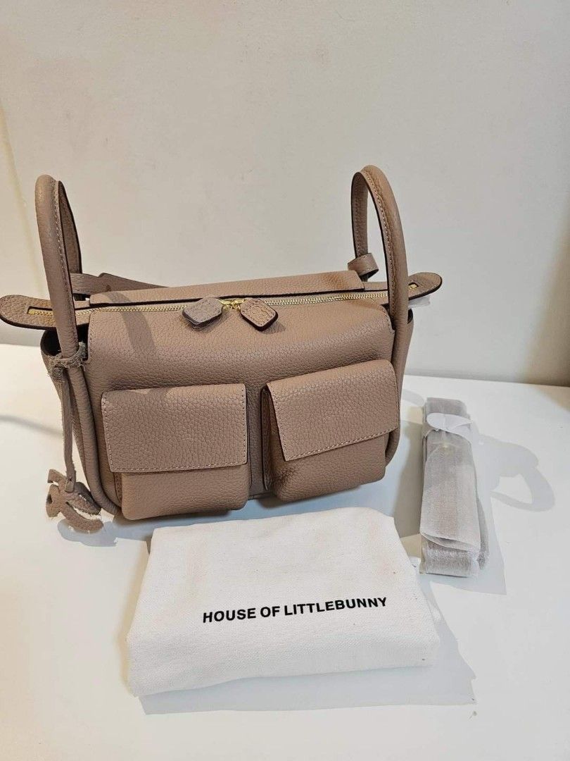 House of Little Bunny Mini Brick Genuine leather, Luxury, Bags