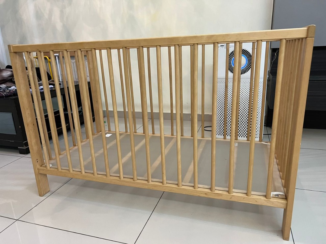 IKEA Baby Cot (Sniglar)+ IKEA Vyssa & Free rubber mattress, Babies