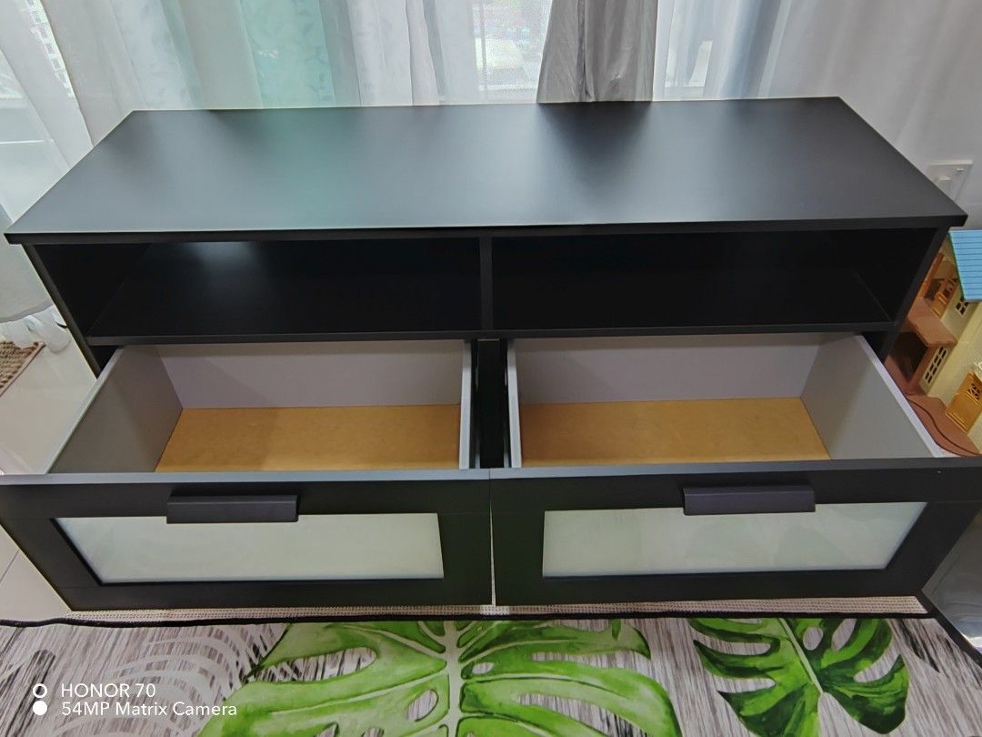 IKEA BRIMNES TV rack BLACK 120x41x53 Furniture Home Living