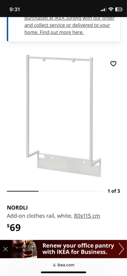 Nordli add hotsell on clothes rail