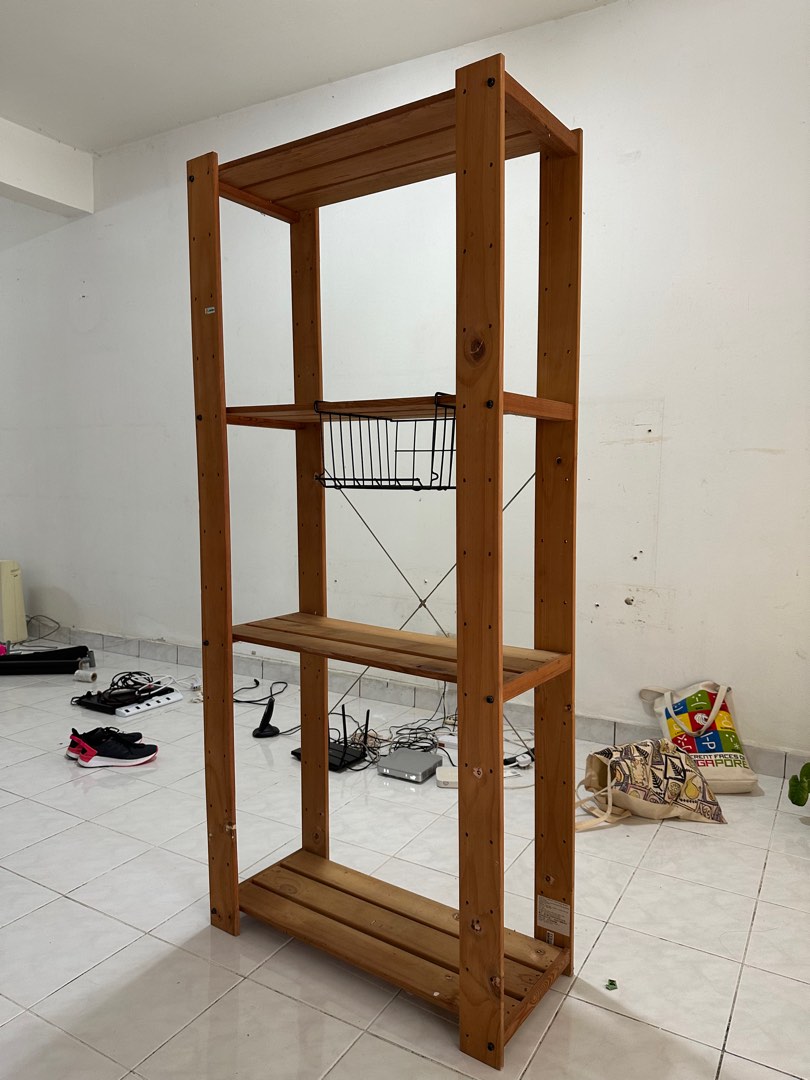 Ikea Pine wood Shelves, Furniture & Home Living, Furniture, Shelves