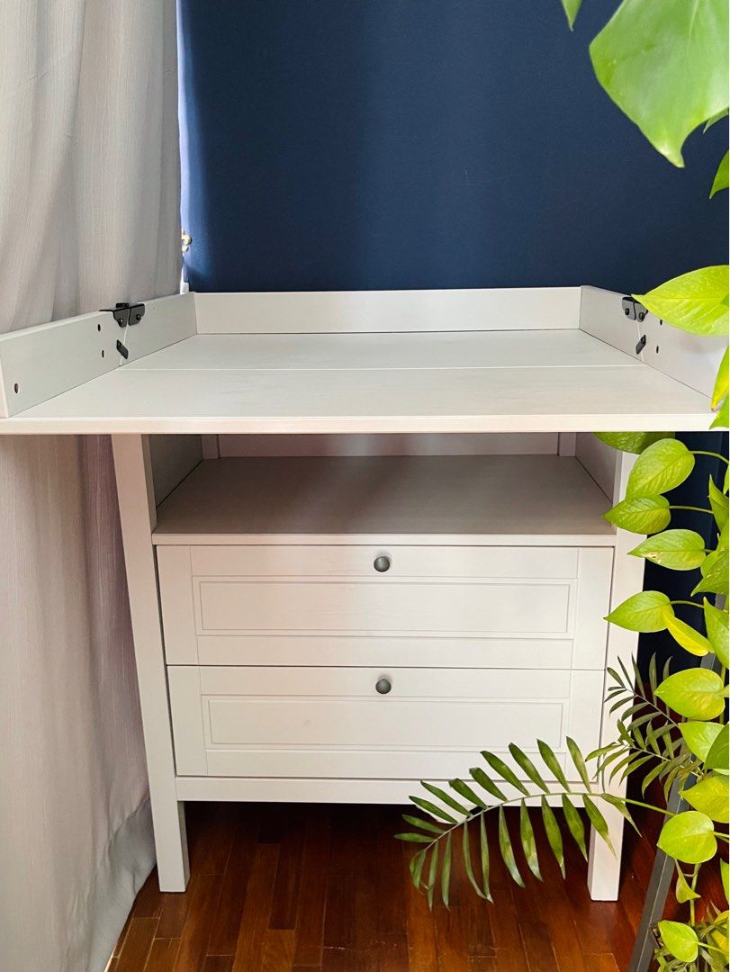 IKEA SUNDVIK Changing table/chest of drawers, grey, Babies & Kids, Baby
