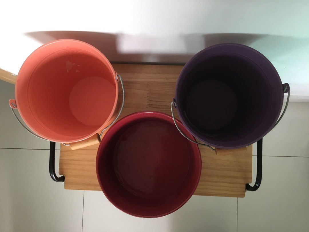 IKEA, tin canned buckets, Furniture & Home Living, Home Decor, Other