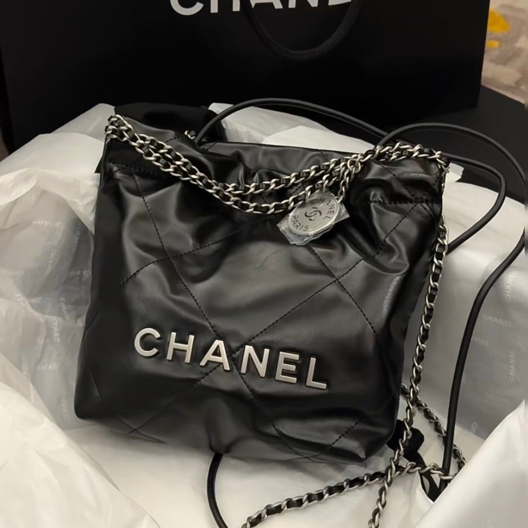 Chanel 23S 20CM Adjustable Camellia Mini Flap CF Rectangular Rectangle  Black BNIB