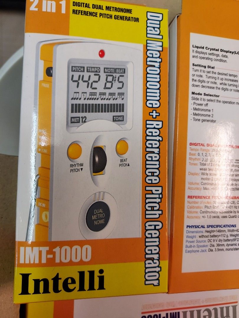 全新Intelli IMT-1000拍子機, 興趣及遊戲, 音樂、樂器 & 配件, 樂器配件 - Carousell