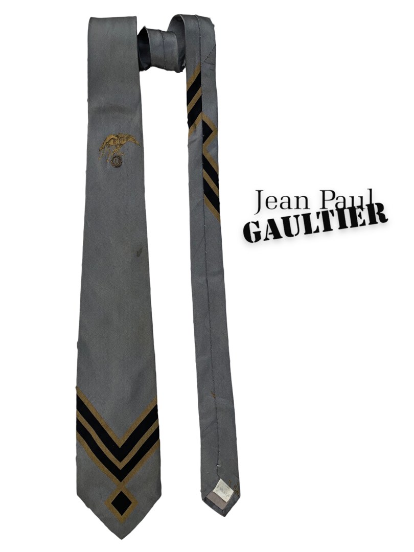 ジャンポールゴルチェ　ネクタイ　フェイス　顔　モンスター　ドラキュラ　総柄 ジャンポールゴルチェ ネクタイ フェイス 顔 モンスター