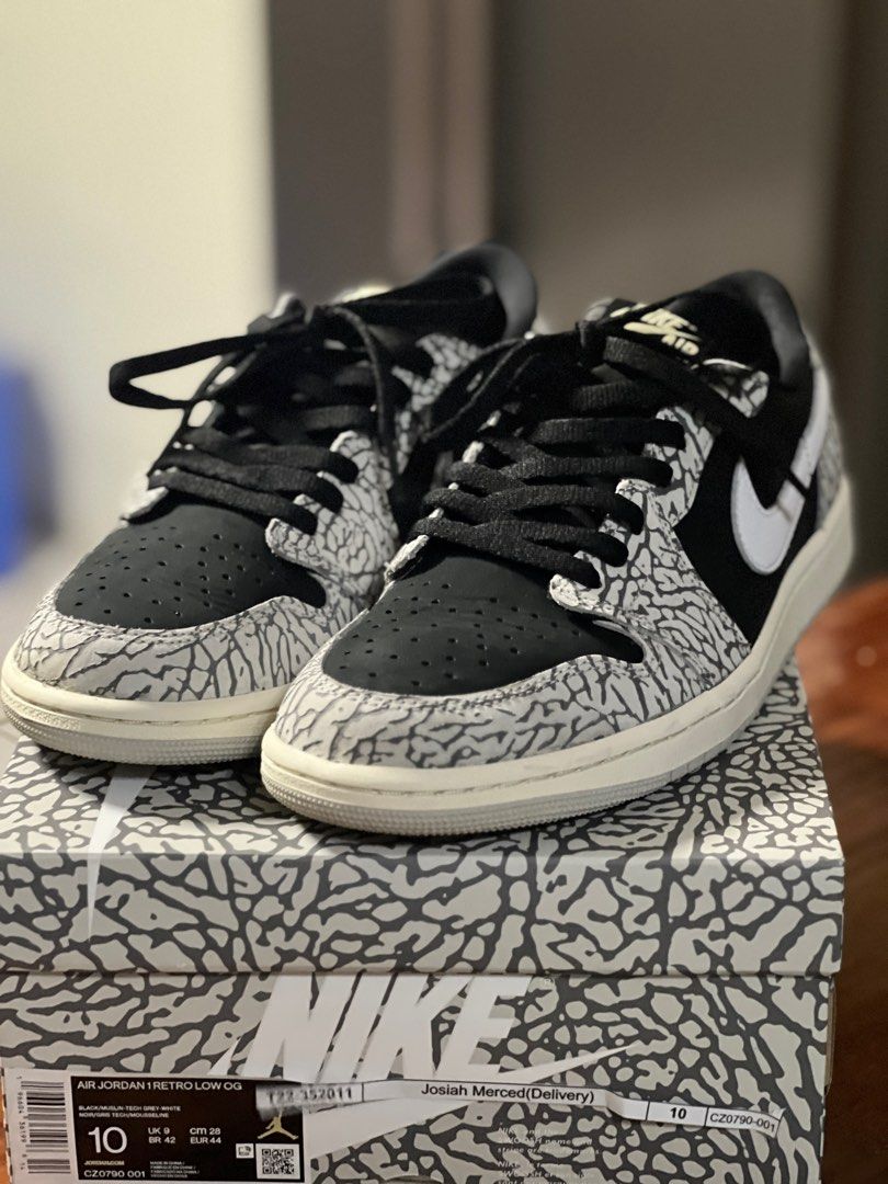 jordan 1 low black cement