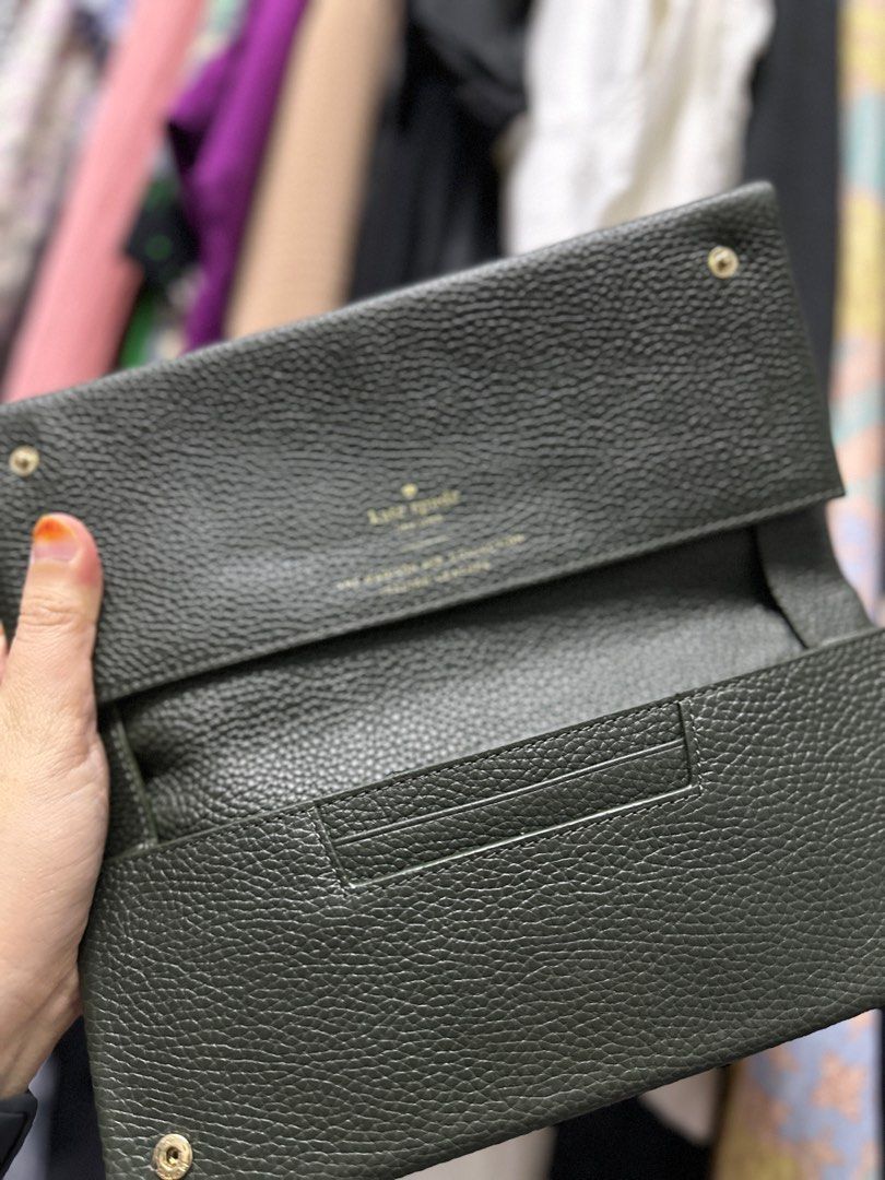Kate spade black fold over purse shop