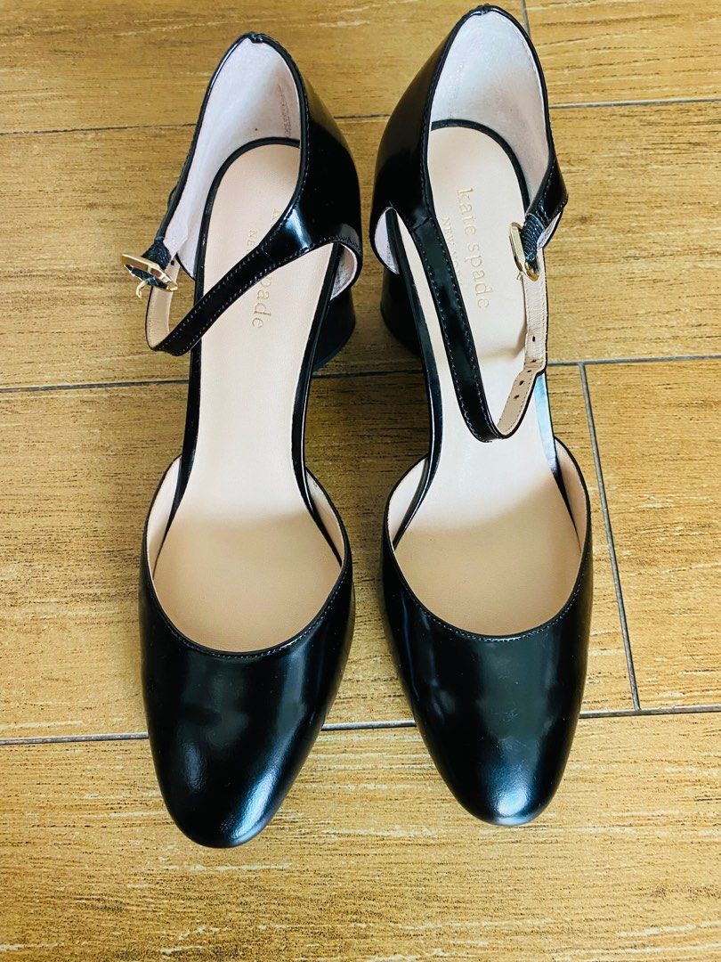 Kate spade black new arrivals heels
