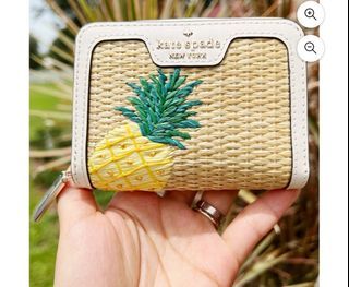 Kate Spade Darcy Embroidered Pineapple Chain Wallet Crossbody