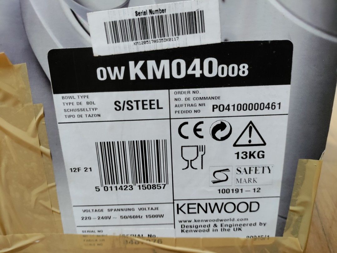 Kenwood Major Ti Mixer, TV & Home Appliances, Kitchen Appliances, Hand ...