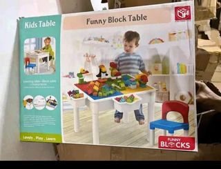 Kids table block  big size. with two chair
