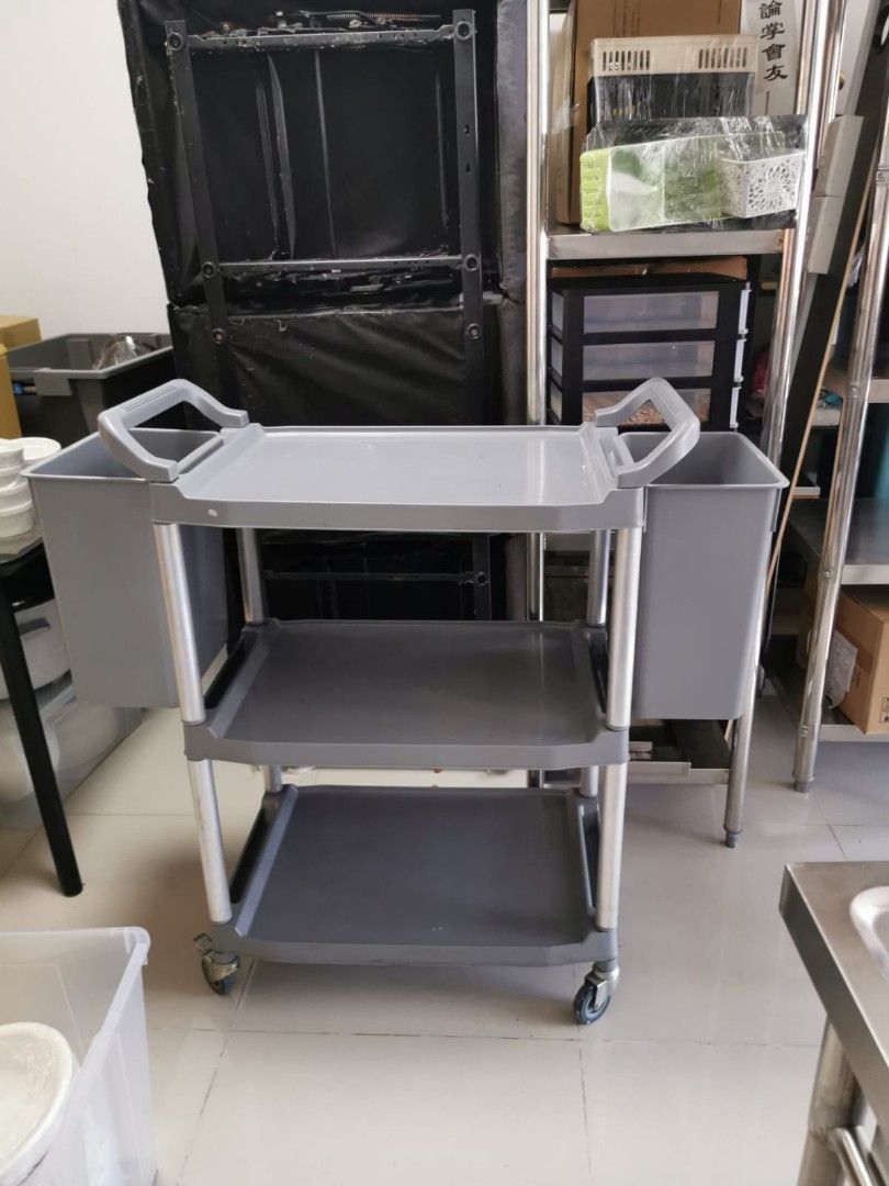 Kitchen Trolley with bins, Furniture & Home Living, Bathroom & Kitchen