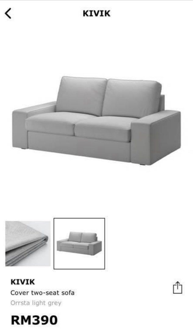 Kivik cover 2 seater, Furniture & Home Living, Furniture, Sofas on