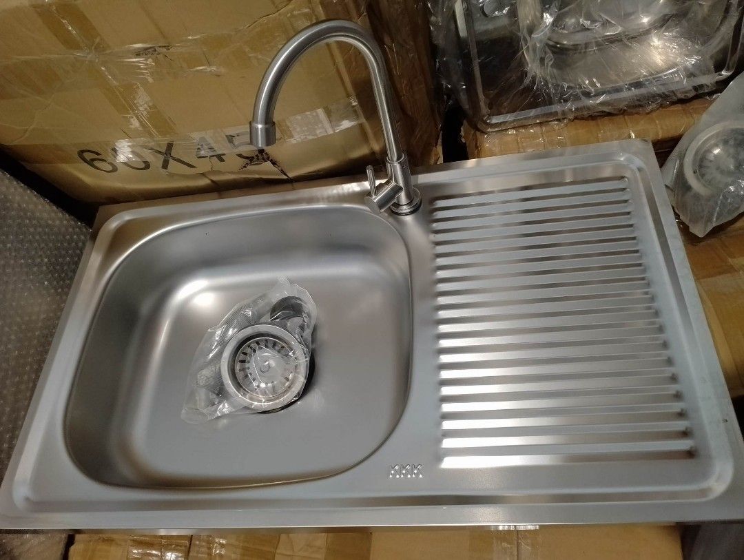 high rise kitchen sink faucets with spayer stainles stee