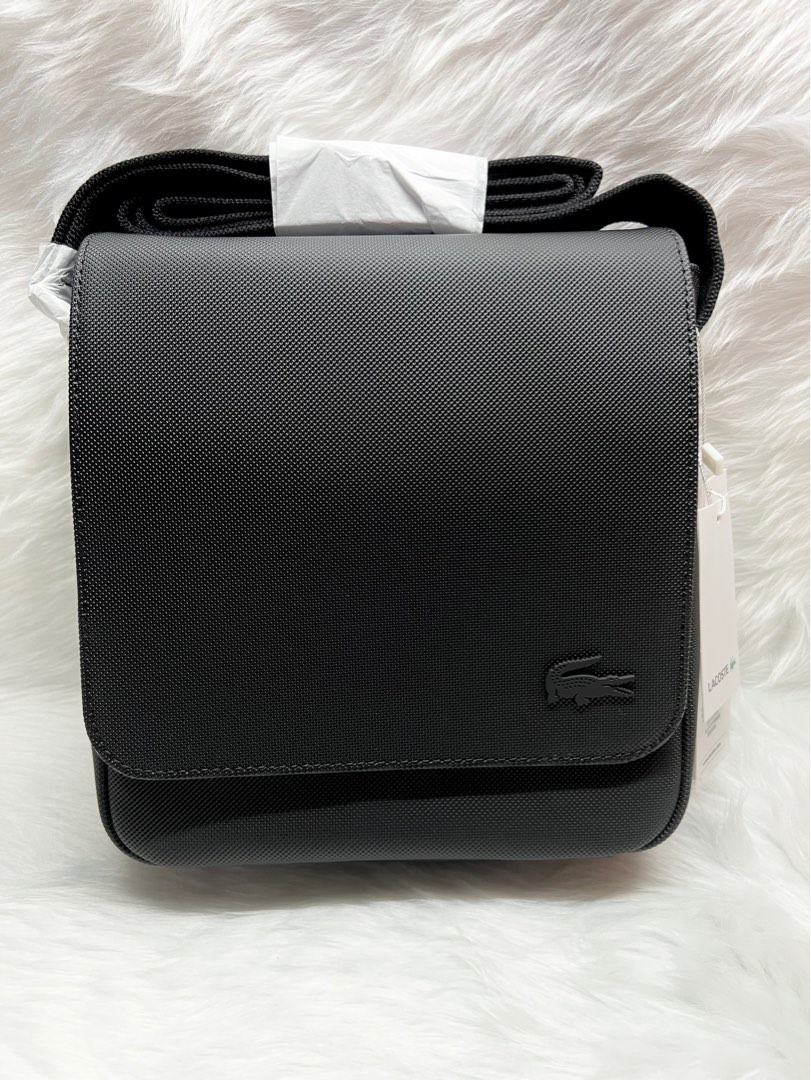 Leather crossbody bag Lacoste Black in Leather - 35851283