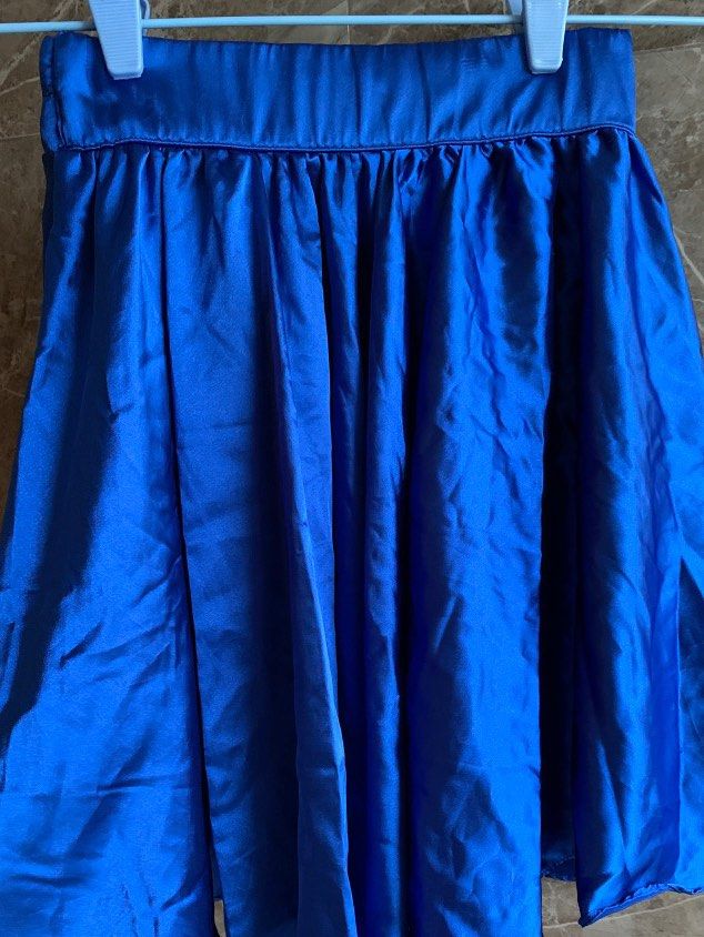 Elastic waist outlet royal blue skirt