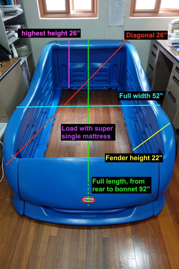 Little Tikes Car Bed, Furniture & Home Living, Furniture, Bed Frames & Mattresses on Carousell