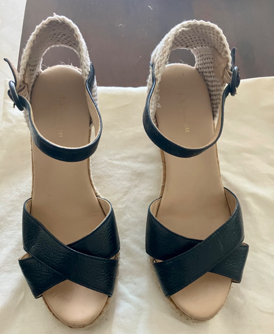 Lk bennett sales black wedges