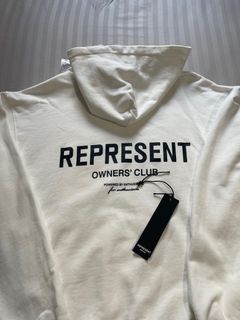 *LNew Sz S*Represent Flat White Owner's Club Hoodie*Authentic*