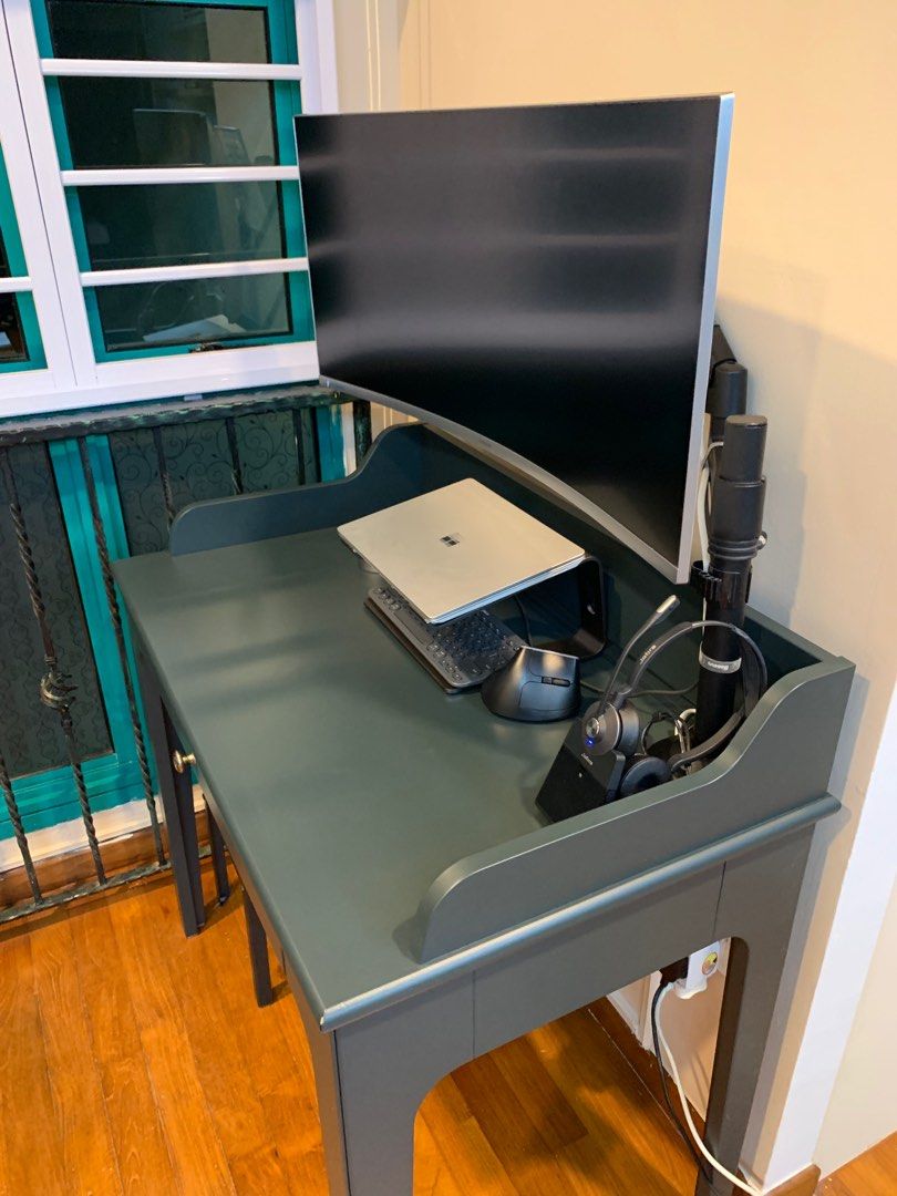 LOMMARP Desk with Monitor Arm, Furniture & Home Living, Furniture