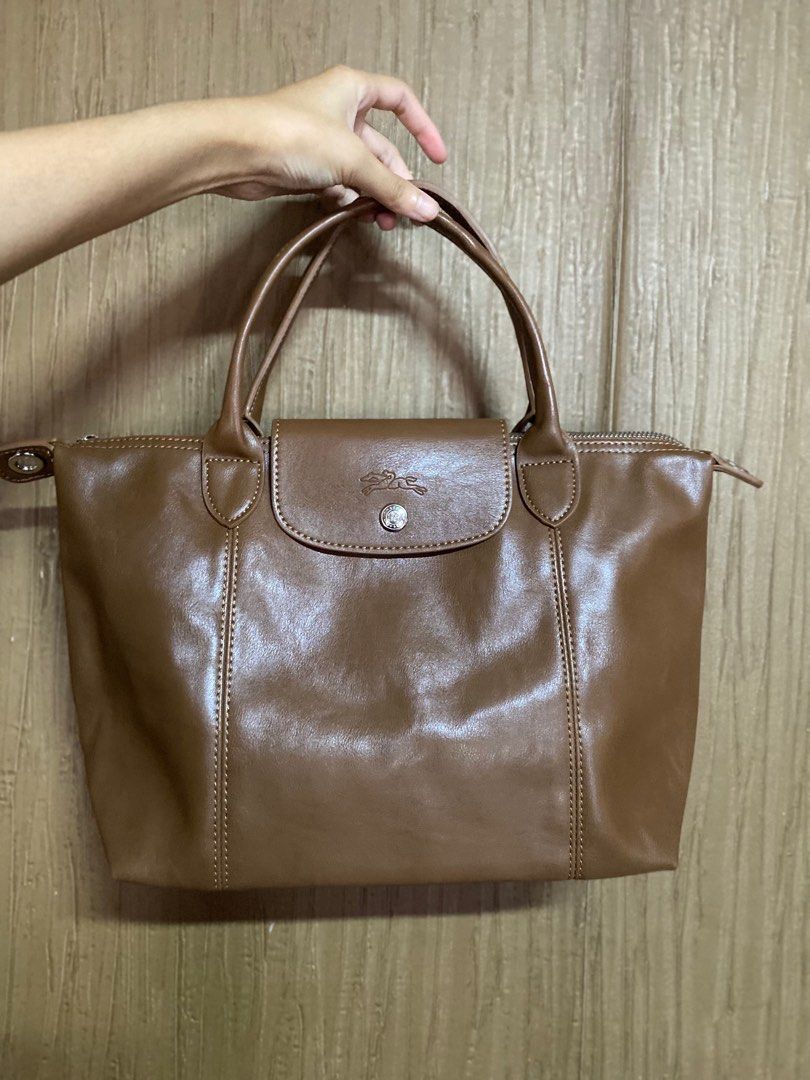 Sac longchamp marron hot sale