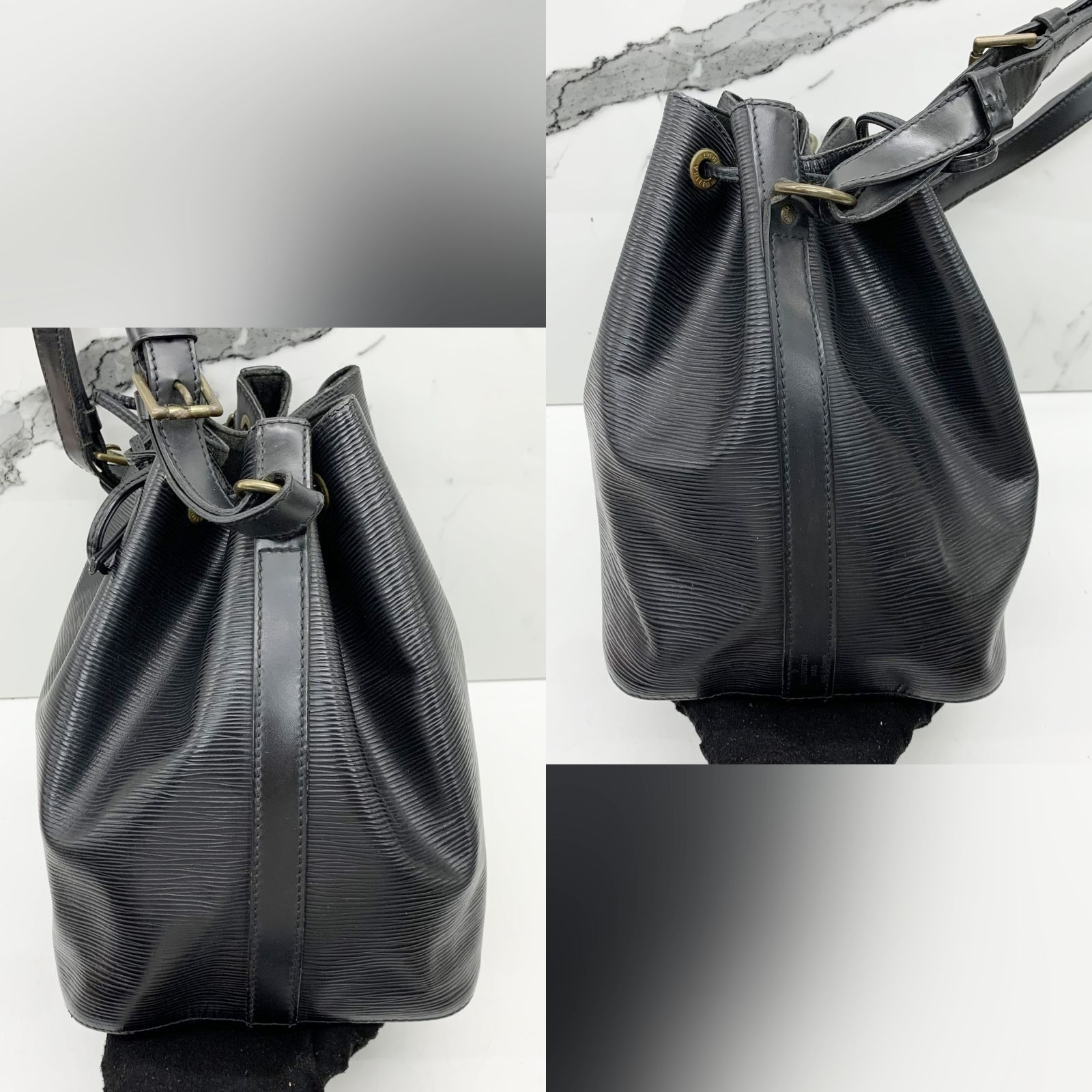 Louis Vuitton - Vintage Black Epi Belt Silver Metal Buckle - Catawiki