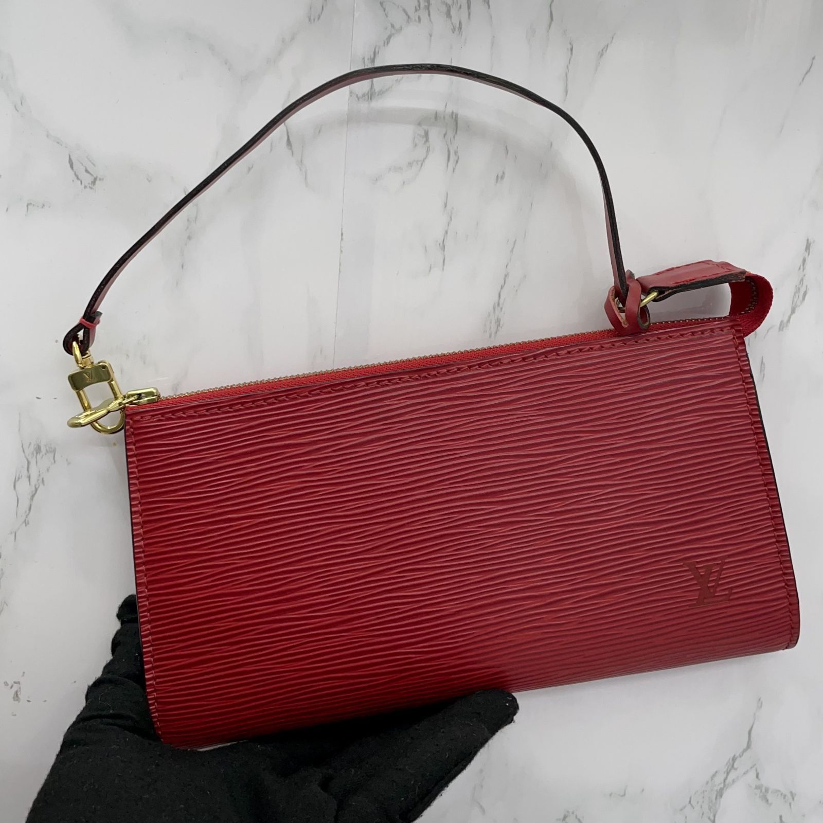 LOUIS VUITTON Epi Leather Red Pochette Accessoires Pouch - Final Call