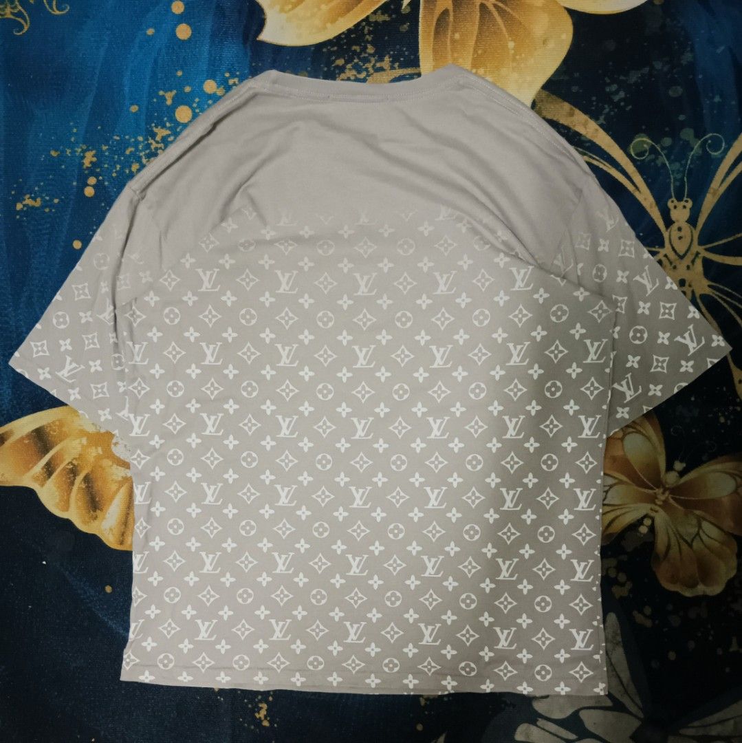 LV Monogram Gradient T-Shirt in Black, Luxury, Apparel on Carousell