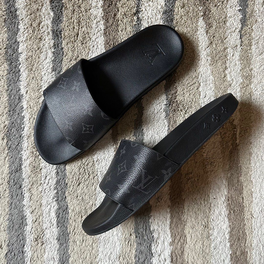 Lv men sandal slipper slides waterfront mule, Luxury, Sneakers & Footwear  on Carousell