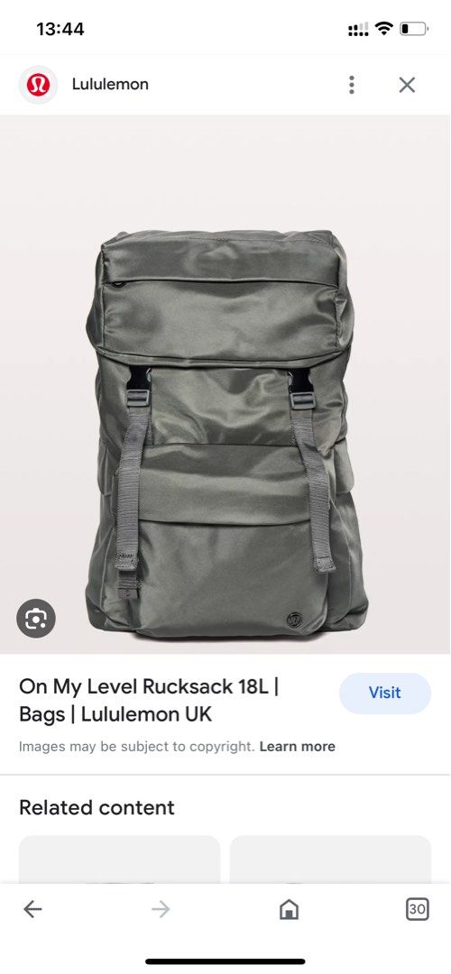 Lululemon On My Level backpack 18L