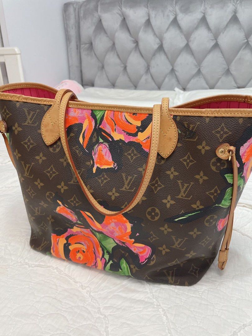 LV NEVERFULL STEPHEN SPROUSE ROSES MONOGRAM TOTE BAG, Luxury, Bags &  Wallets on Carousell