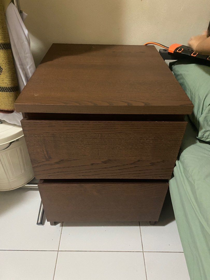 MALM Bedside Table Brown, Furniture & Home Living, Furniture, Tables