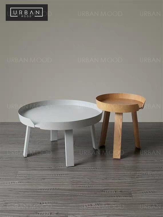 MARKO Scandinavian Round Nesting Coffee Table, Furniture & Home Living ...
